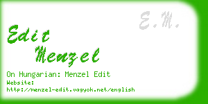 edit menzel business card
